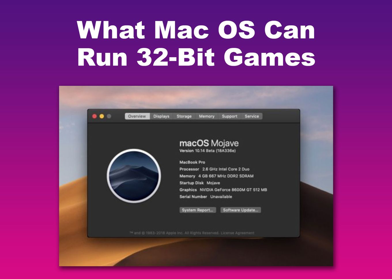 What Mac OS Can Run 32-Bit Games
