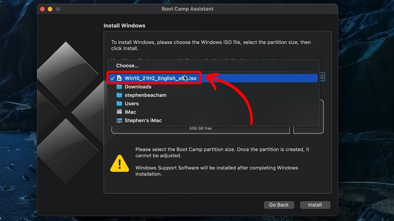 Select the Windows Version to Install on Mac
