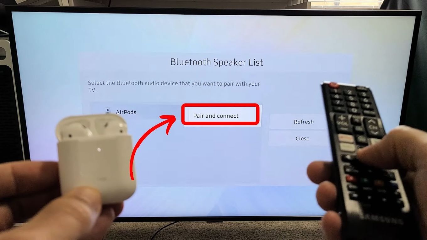Connect AirPods to PS4 via Smart TV - Click Pair & Connect