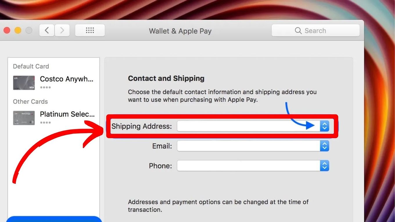 Address for Apple Pay