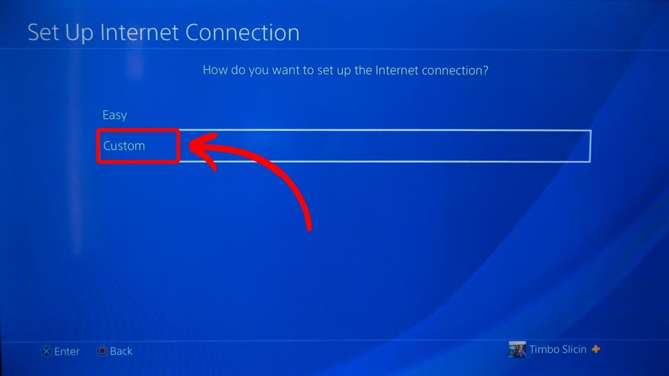 How to setup custom internet connection shop ps4