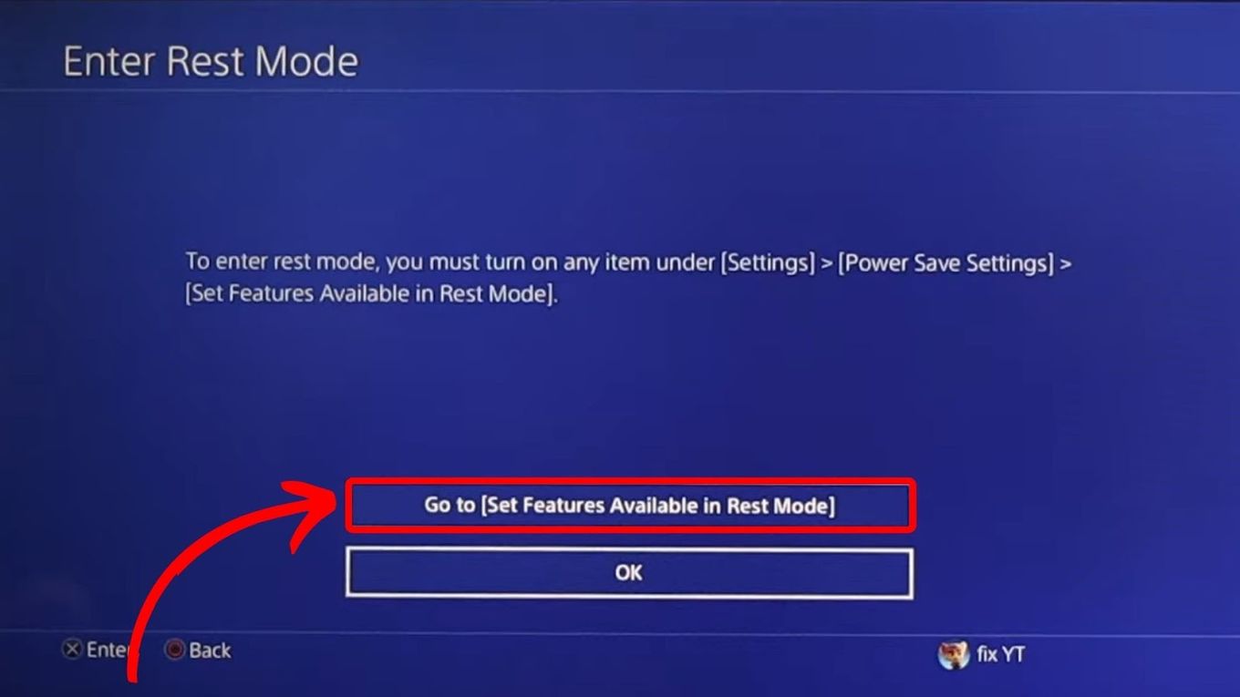 Rest store mode ps4