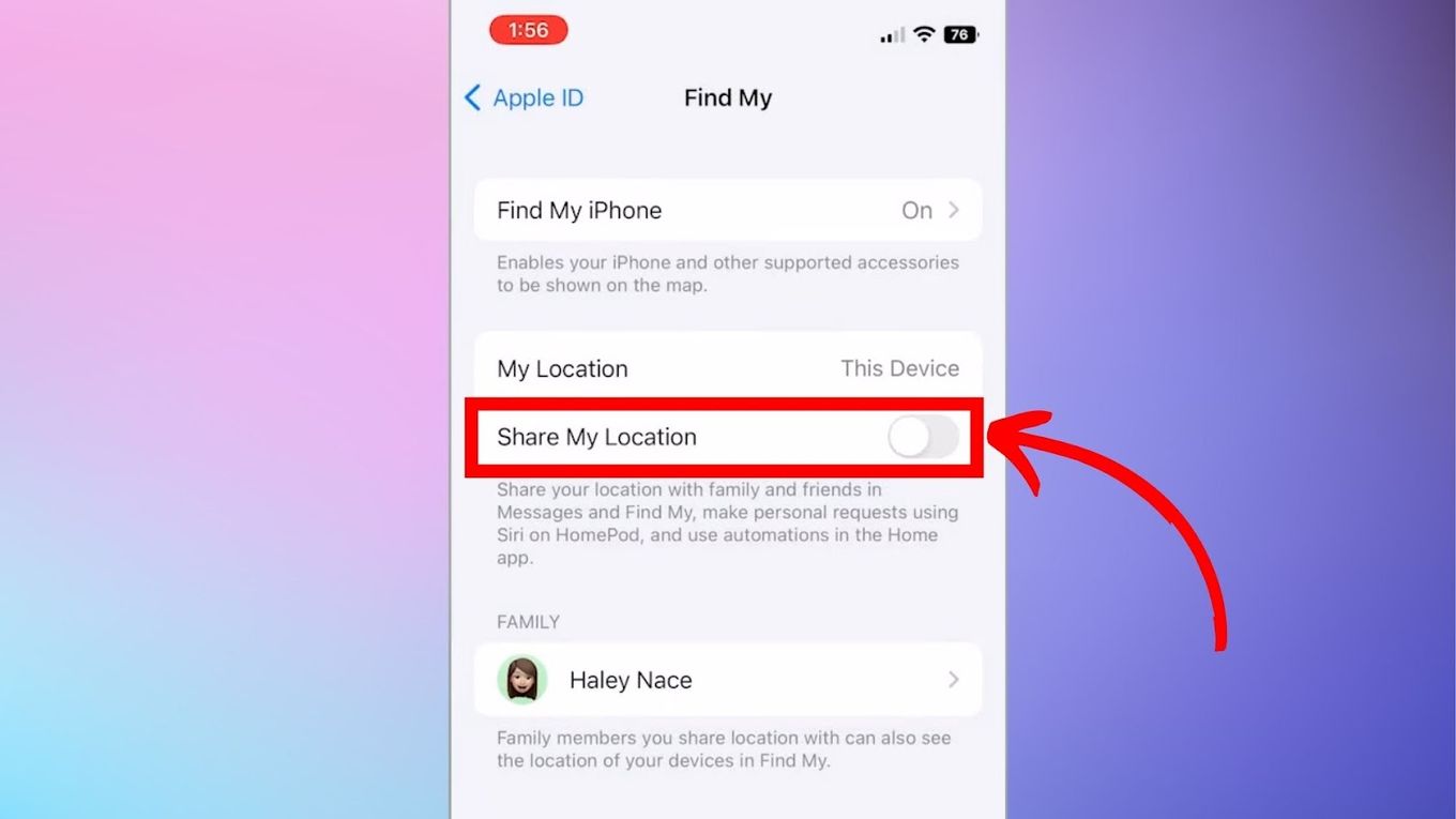 Stop Sharing Location on iPhone on All Contacts