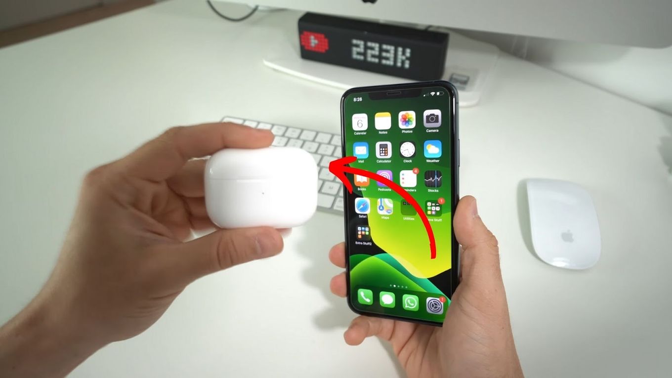 Place AirPods Charging Case - Fix Red Light