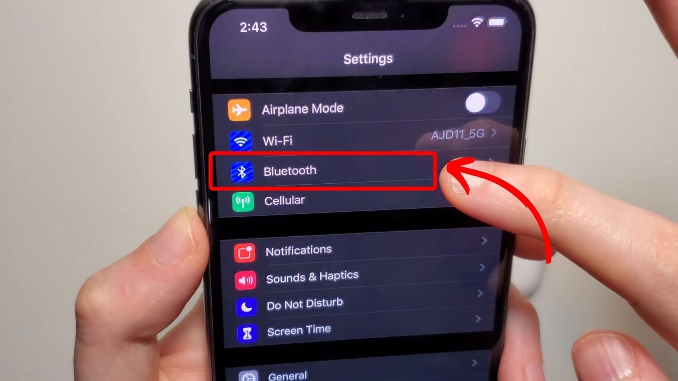 Tap Bluetooth To Fix AirPods Red Light