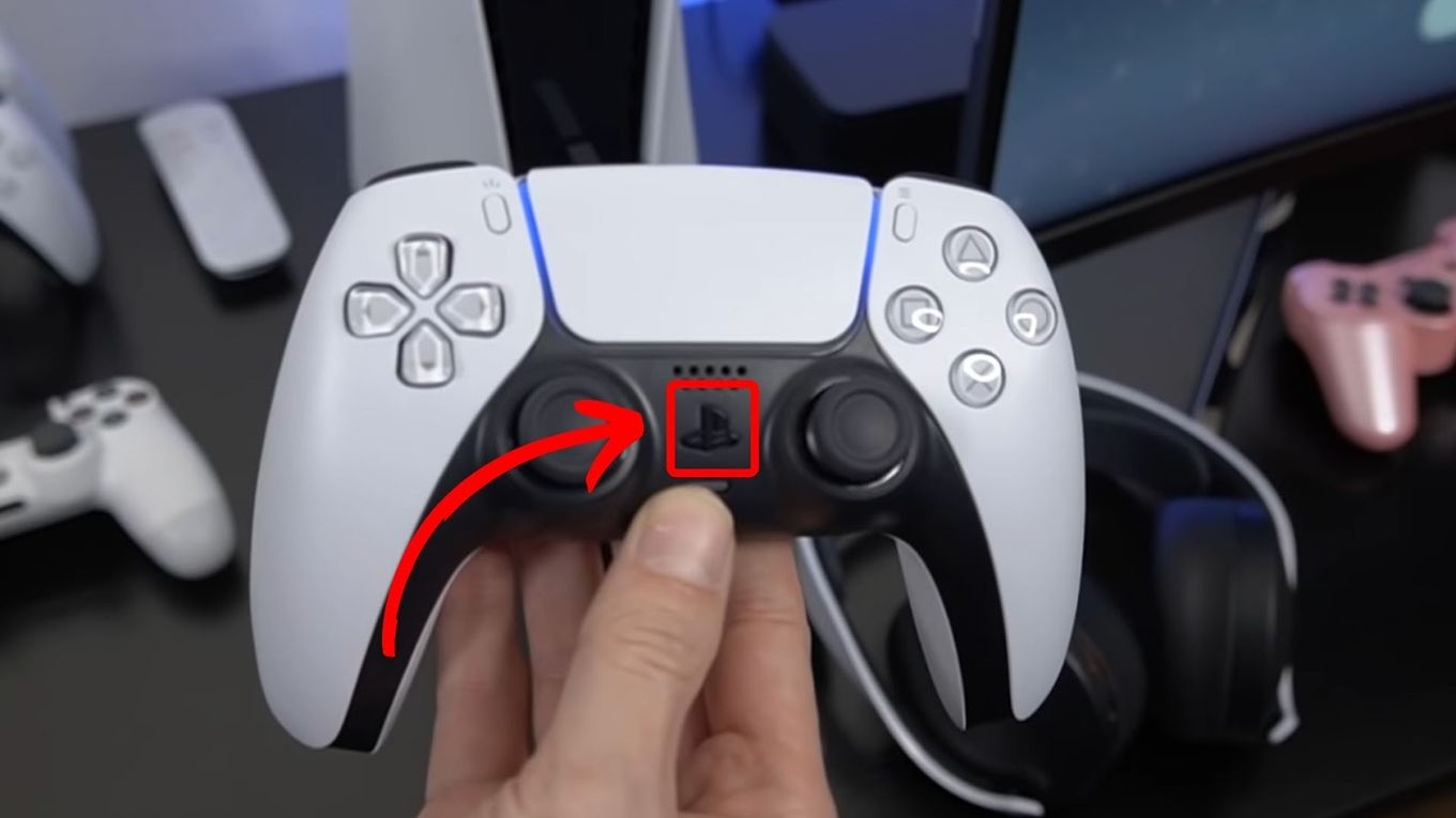 The PS Button on the PS5 Controller