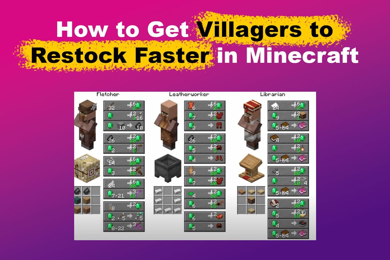 How to Get Villagers to Restock Faster in Minecraft
