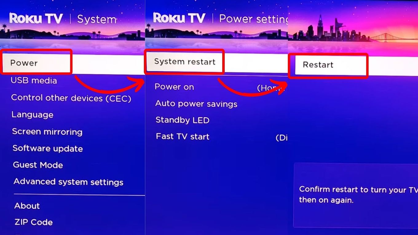Conducting a System Restart on TCL Roku TV