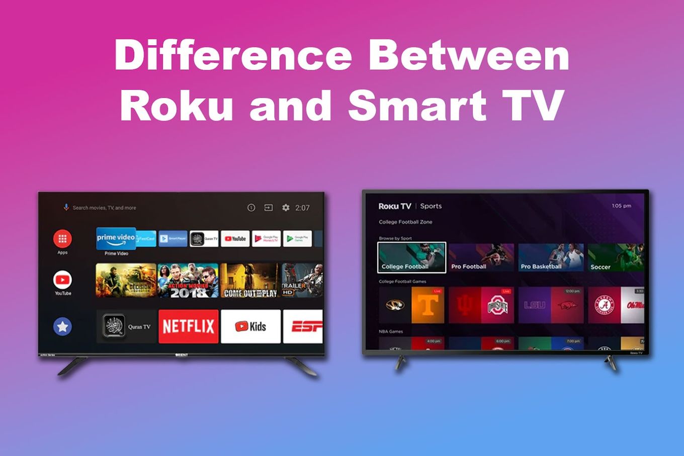 Difference Between a Roku and a Smart TV