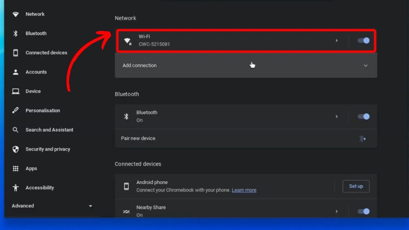 Force Chromebook To Your Connect Home - Click WiFi