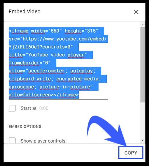 embedded video in html