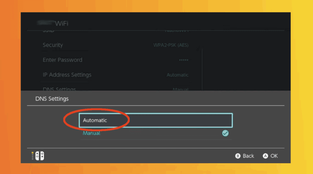 Nintendo Switch Browser - Back From Manual to Automatic DNS