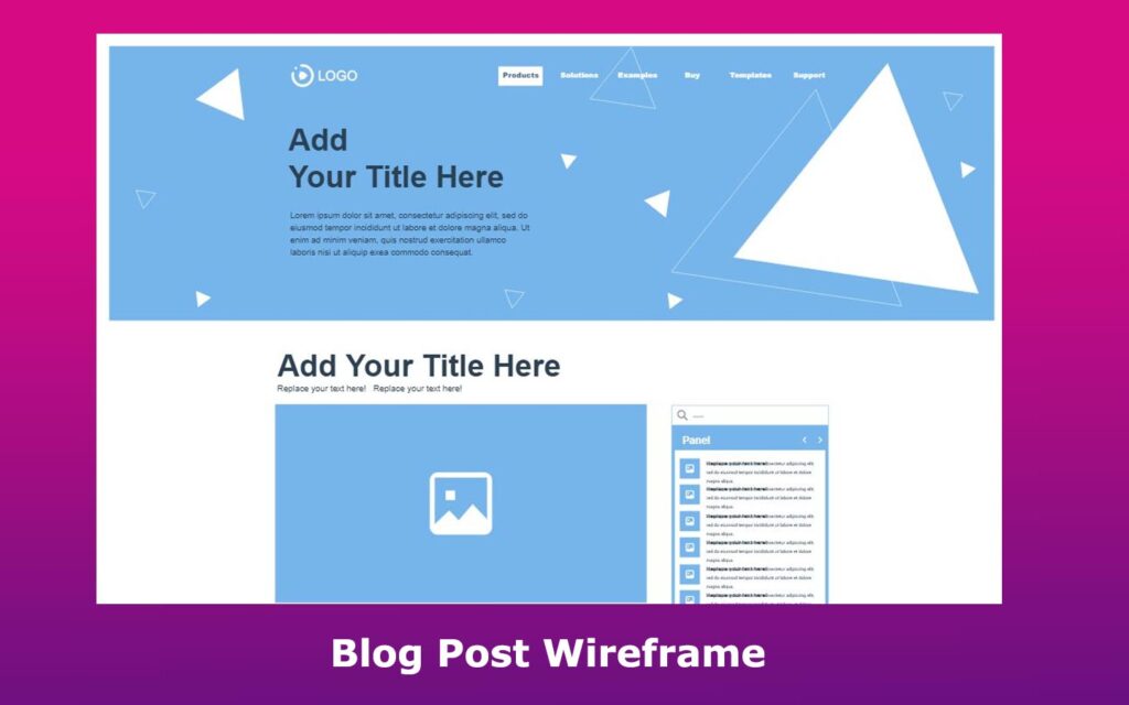 Blog Post Wireframe Example