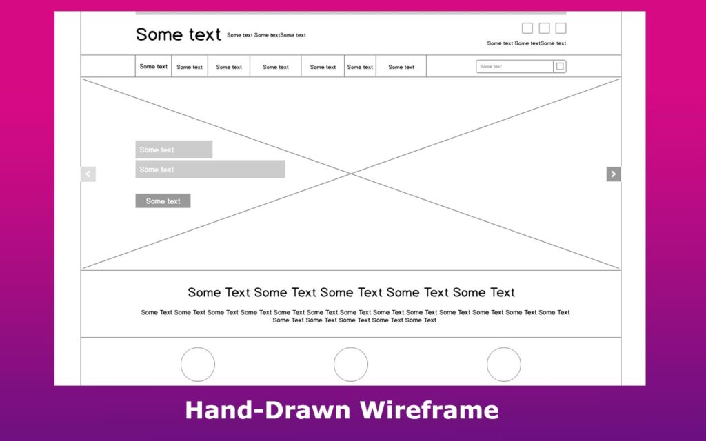 Hand-Drawn Wireframe Example