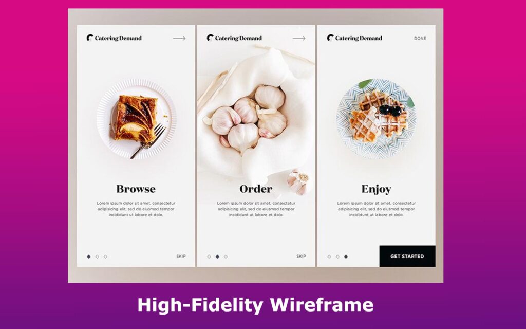 High-Fidelity Website Wireframe