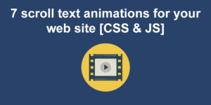 7 scroll text animations for your web site CSS JS share