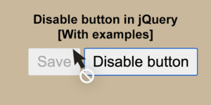 disable button jquery share