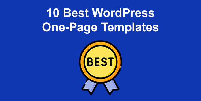 10 Best One Page WordPress Themes in 2024 [Reviewed]