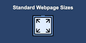 standard webpage sizes share