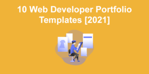 web developer portfolio templates share
