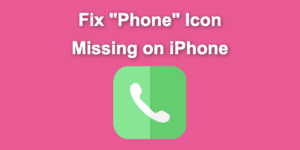 phone icon missing iphone share