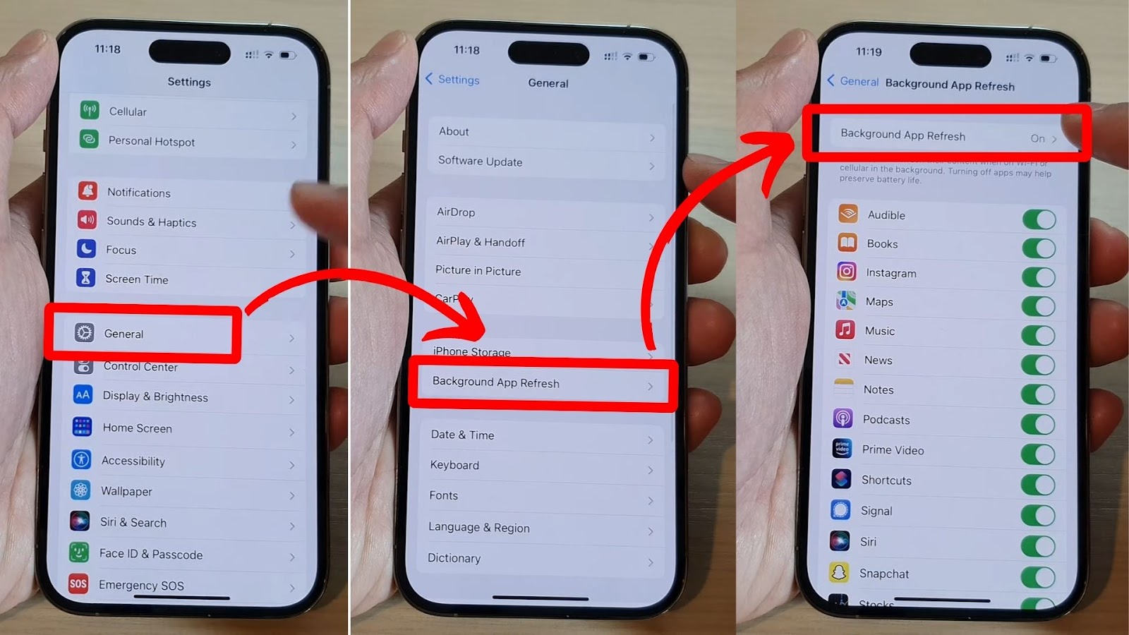 Disable Background App Refresh on iPhone 14 Pro