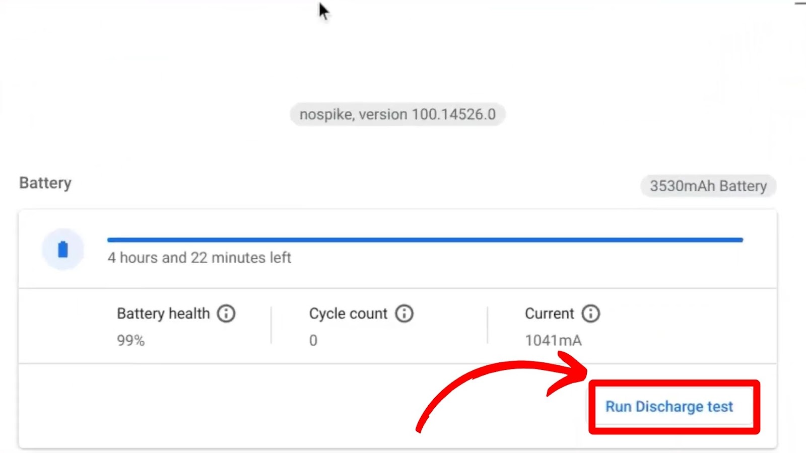 Discharge Test to Charge the Chromebook