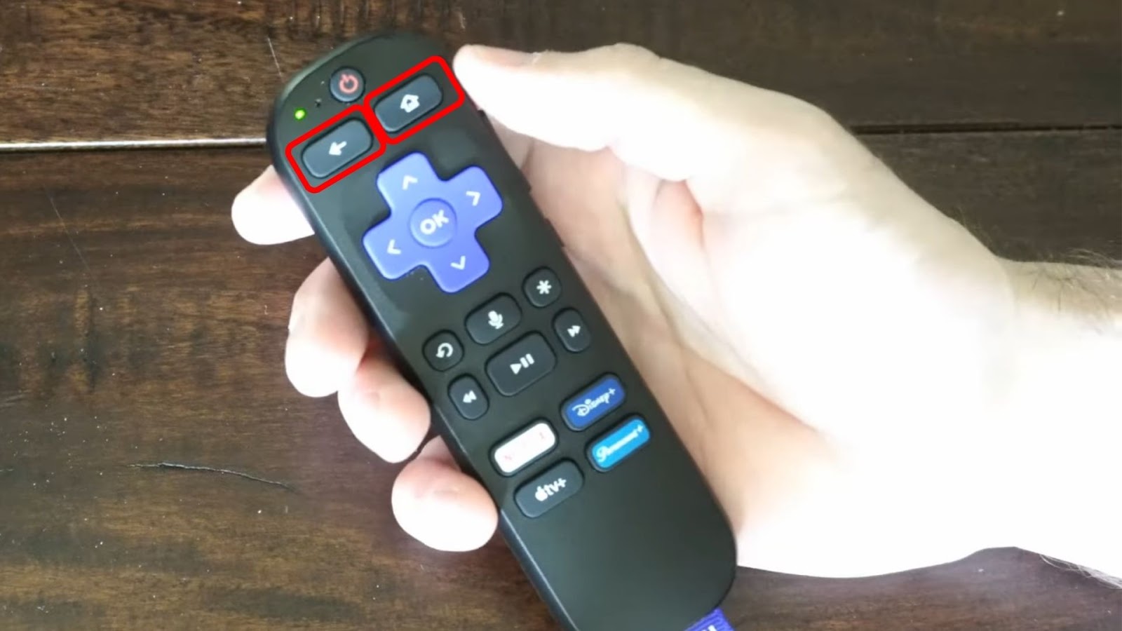 Locate the Back and Home Buttons on Onn Roku Remote