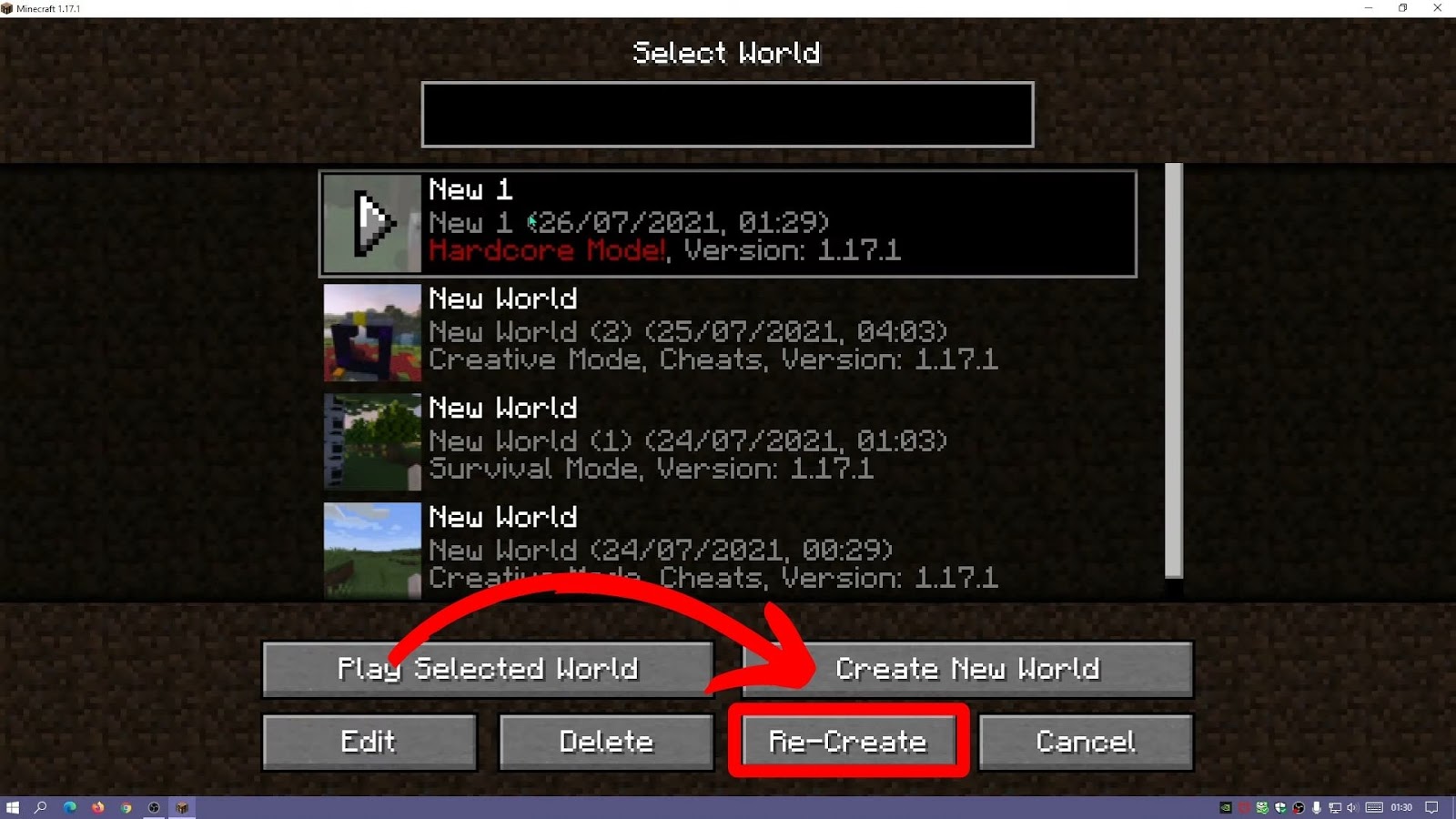 Restart the World to Reload Chunks in Minecraft