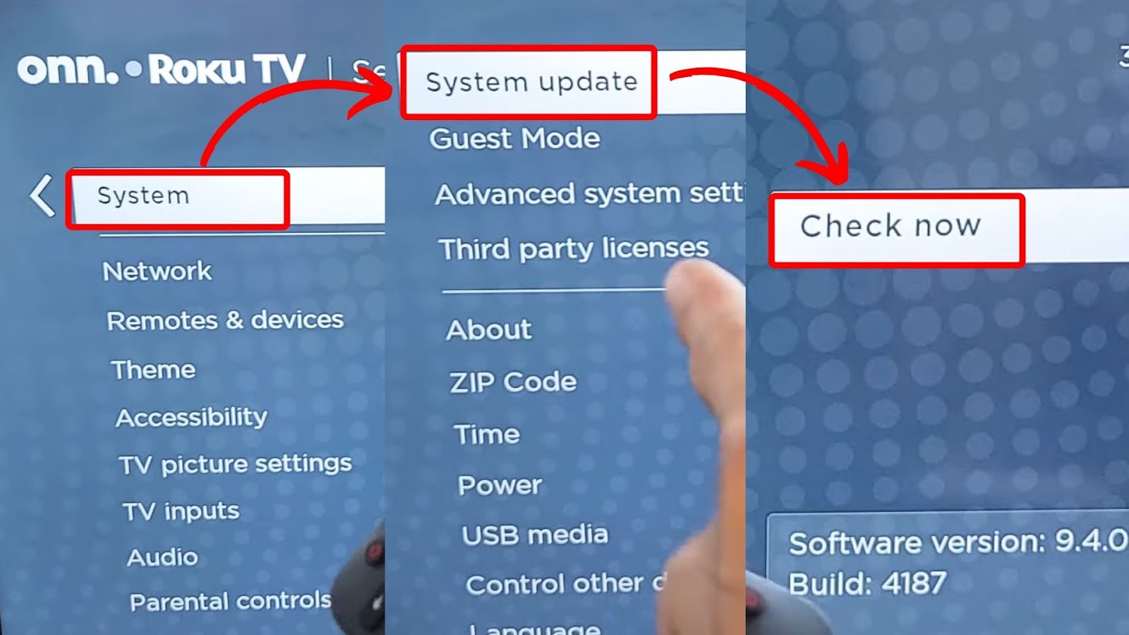 Perform a Roku Device System Update to Freezing