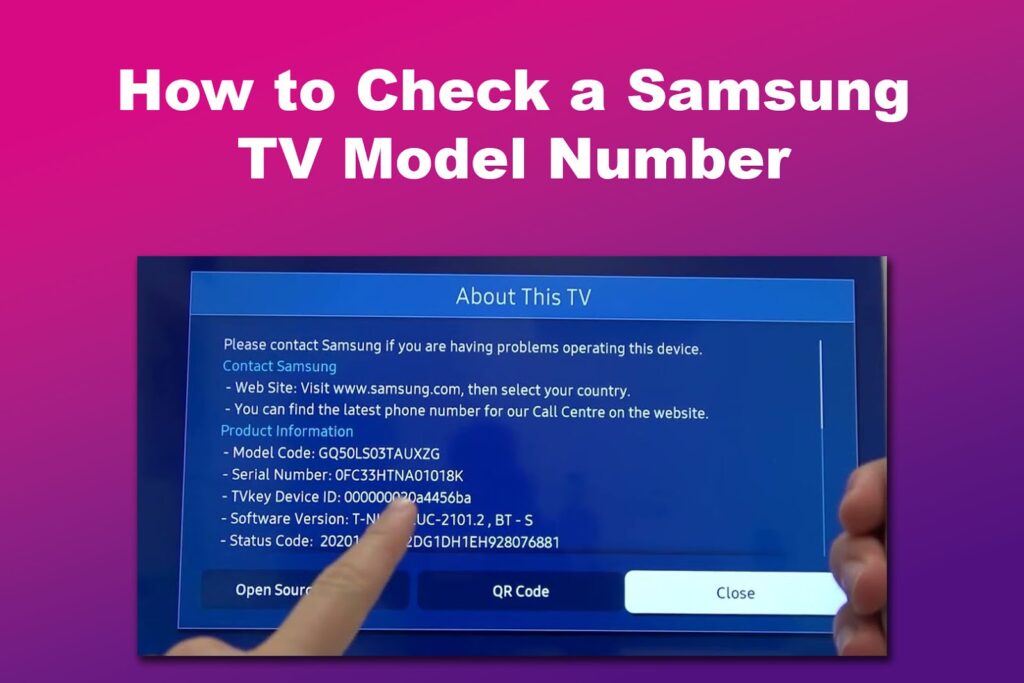 How to Check a Samsung TV Model Number
