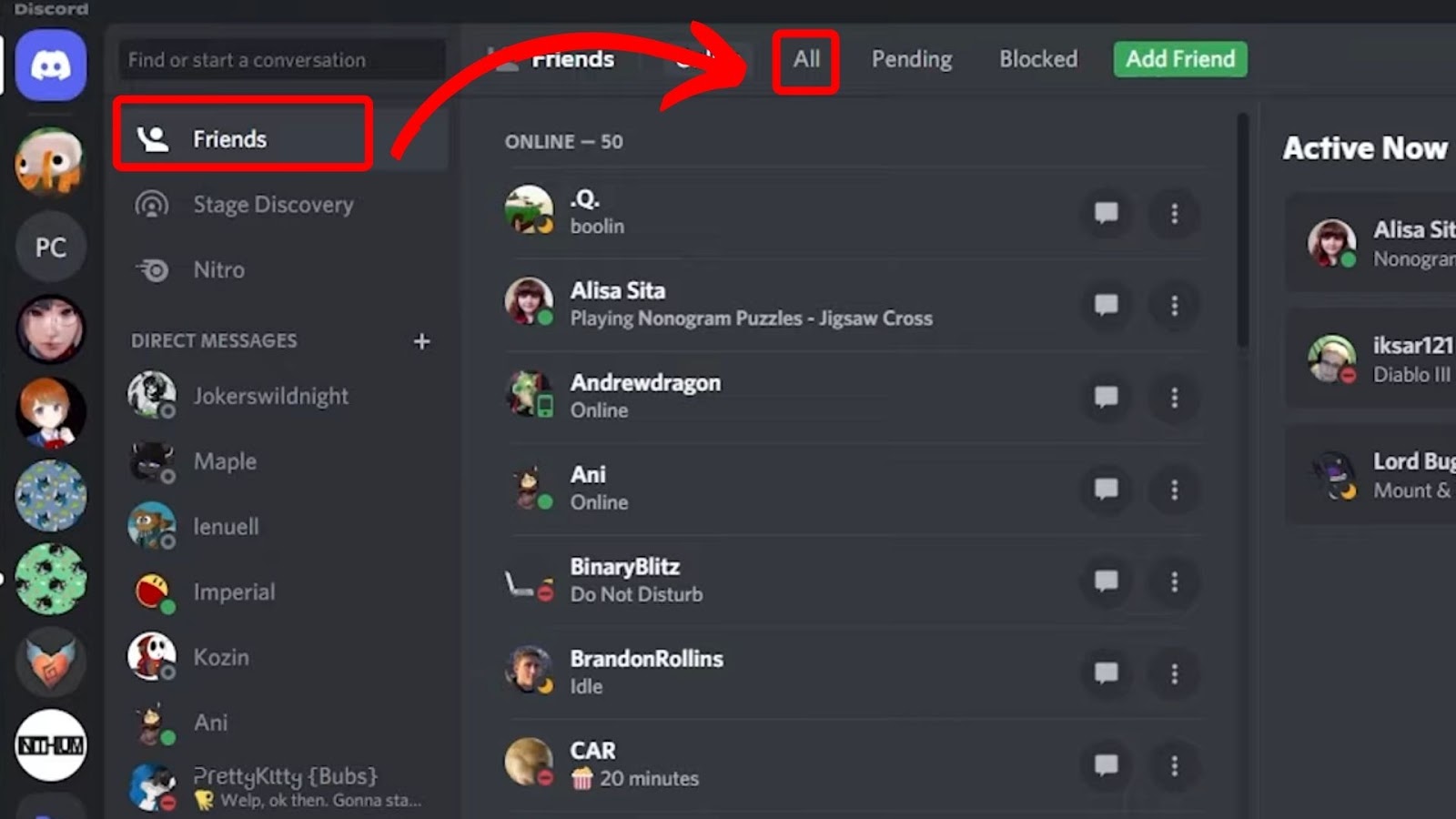 Tap All Unfriend Someone On Discord From Desktop