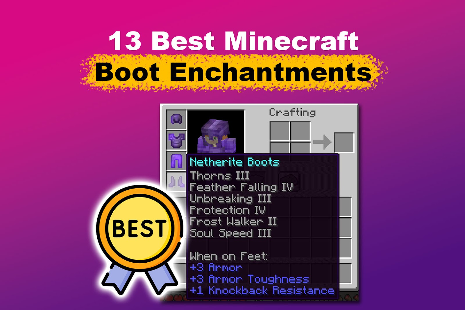 13 Best Minecraft Boots Enchantments [Ranked & Explained]