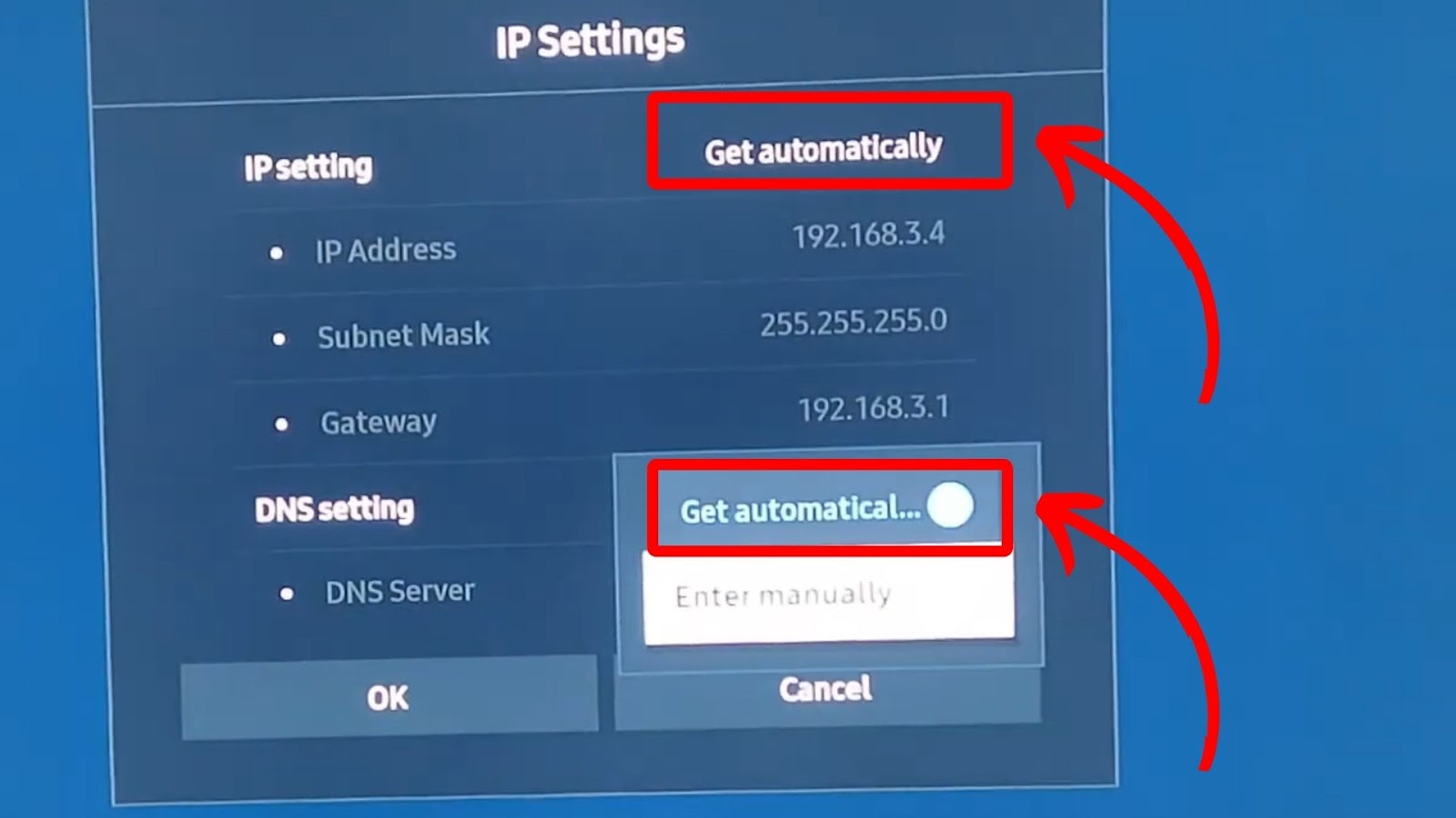 How to Configure Automatic Internet Settings on Samsung TV