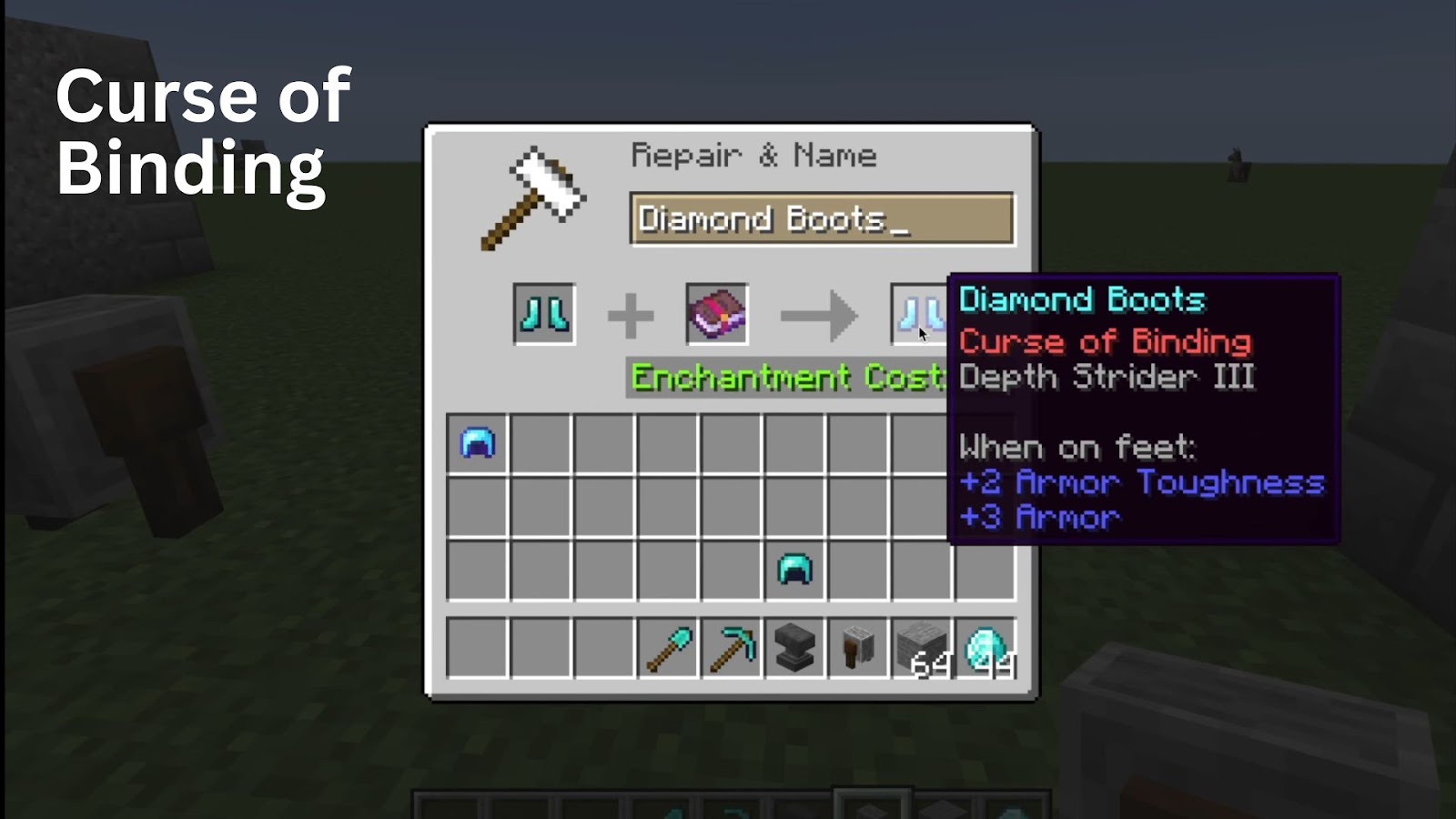 Curse Of Binding Best Minecraft Boots Enchantments