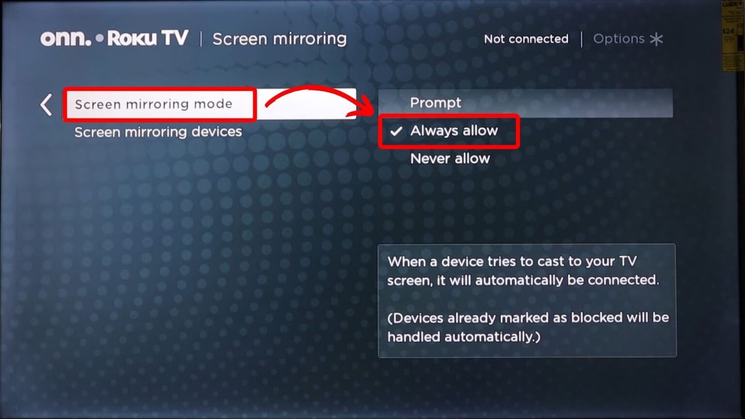 can you screen cast to a roku tv without wifi