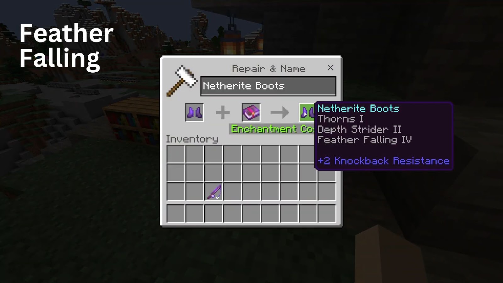 Feather Falling Best Minecraft Boots Enchantments