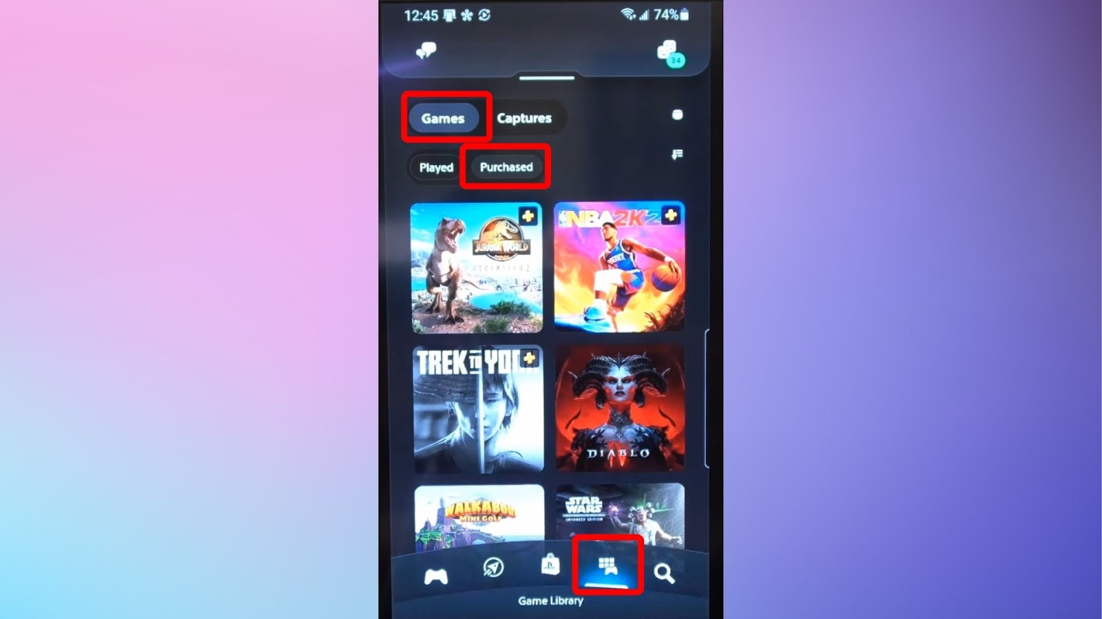 How to Open Games Library on PS5 Mobile