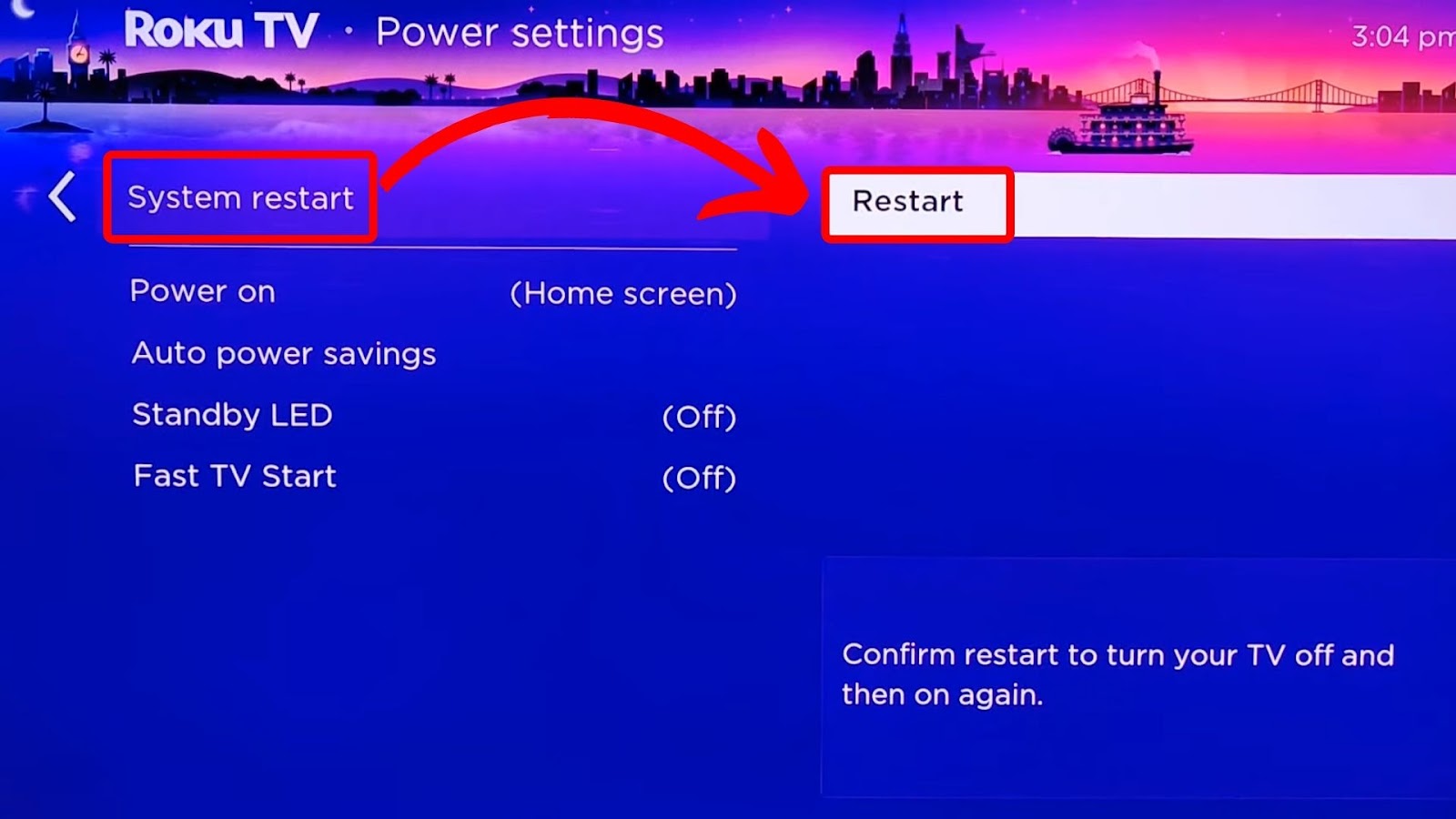 Restarting Philips Roku TV to Fix Sound Issues