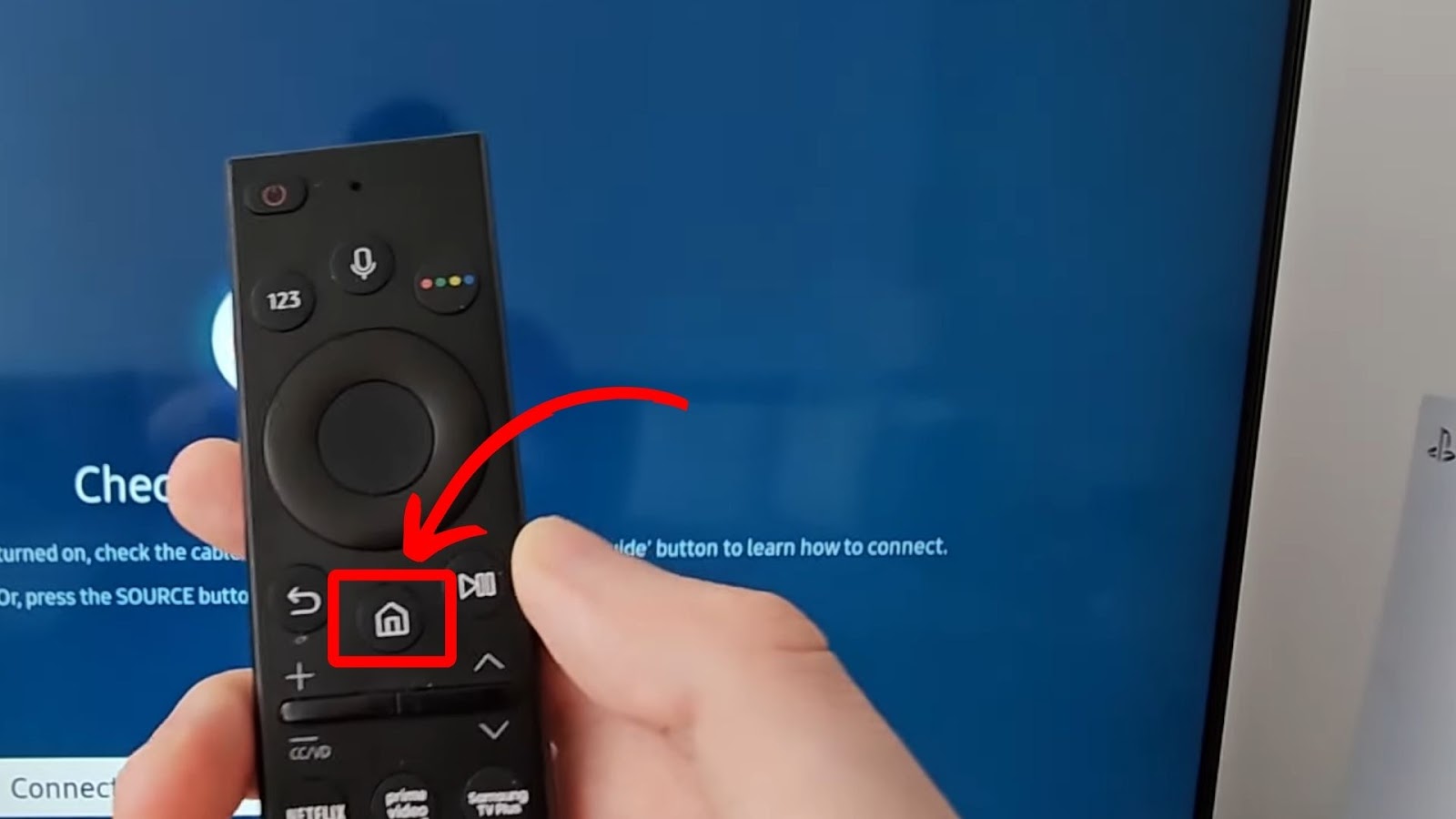 Pressing the Home Button on Samsung TV