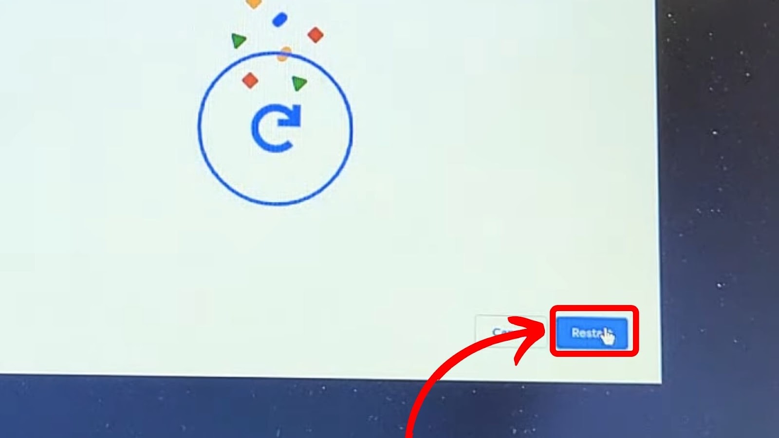 Restart Option - Wipe Chromebook Powerwash