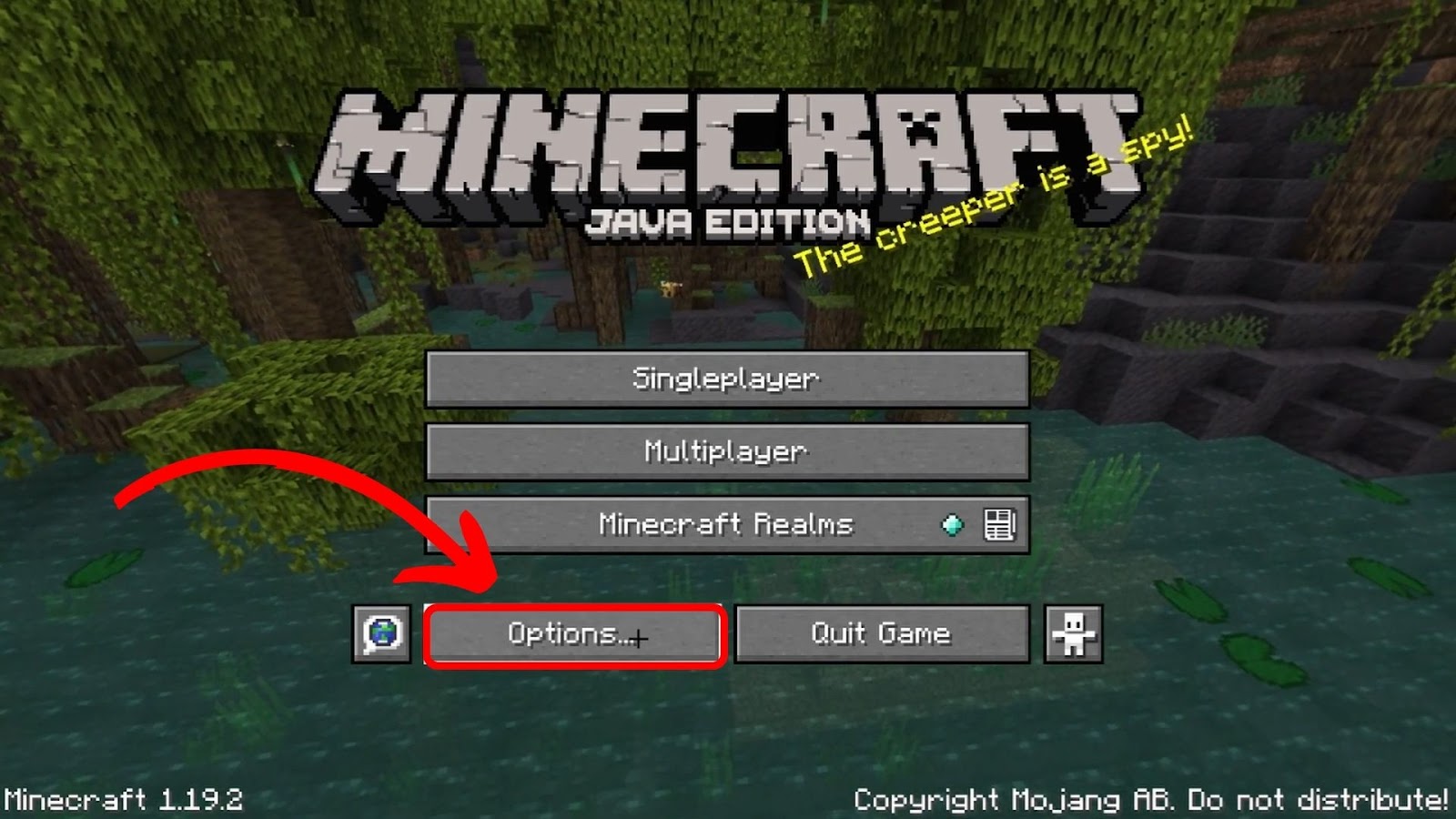 Accessing the Options Menu in Minecraft