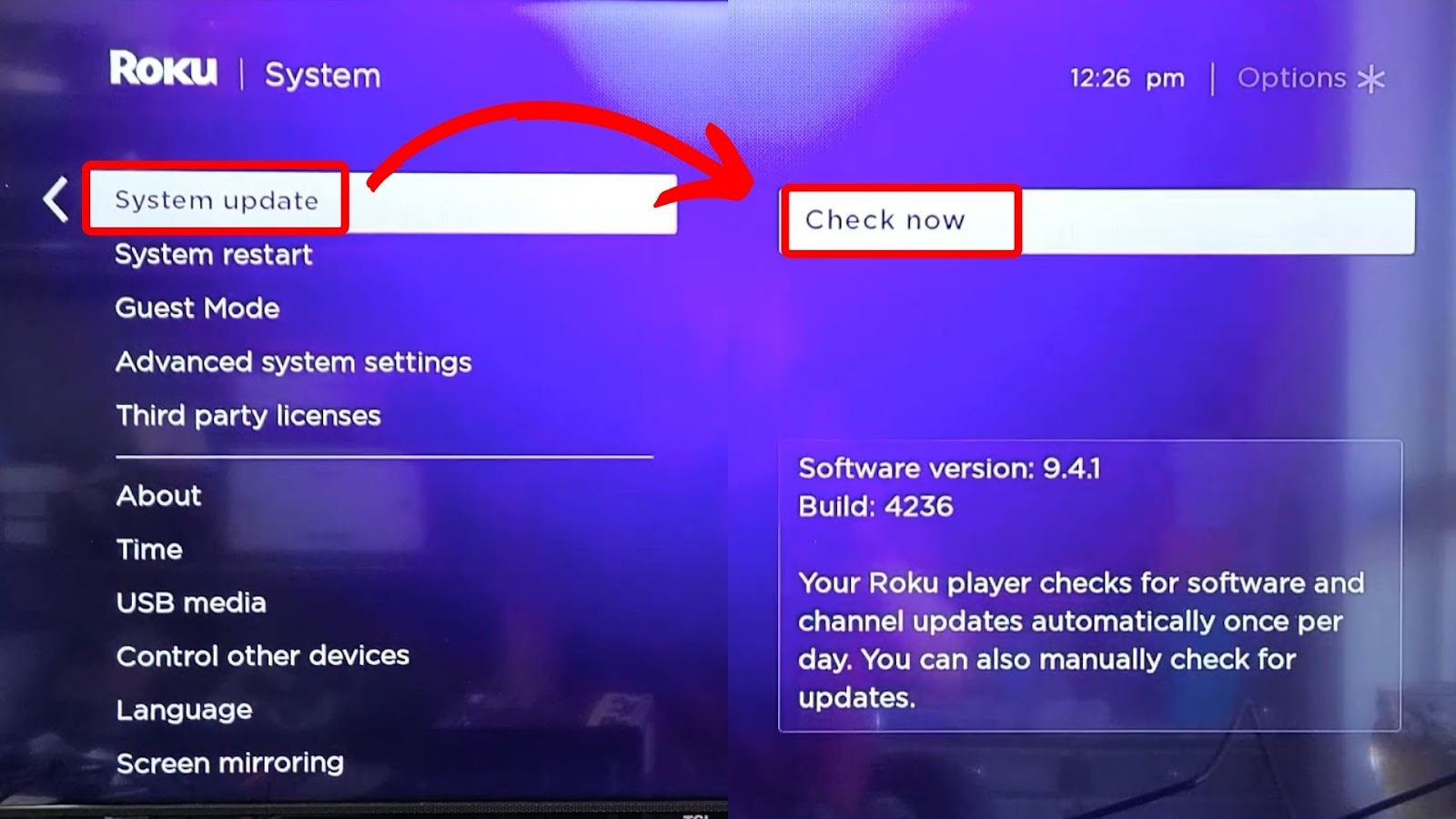 How to Check for Roku TV System Updates