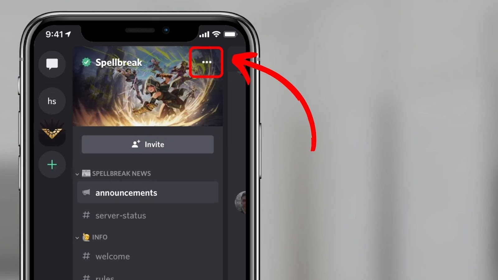 Click The Three Dots Leave Discord Server Mobile