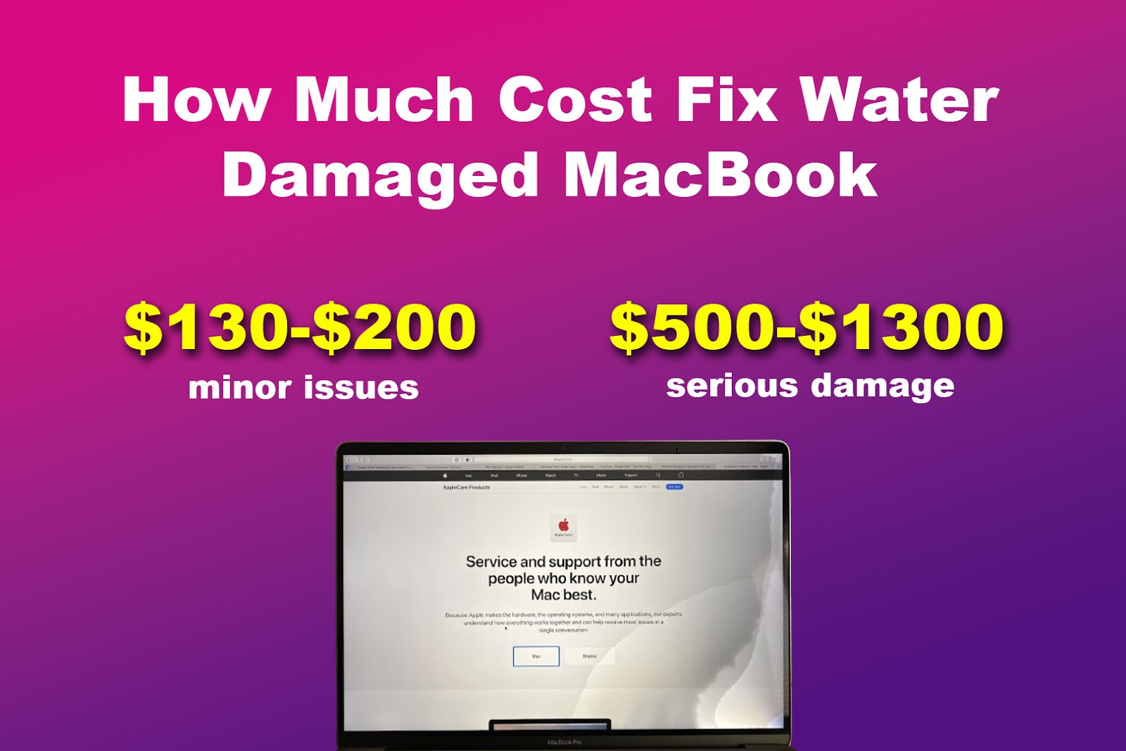How Much Cost Fix Water Damaged MacBook
