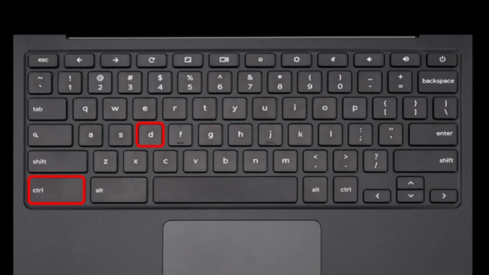 CTRL and D Buttons on Chromebook