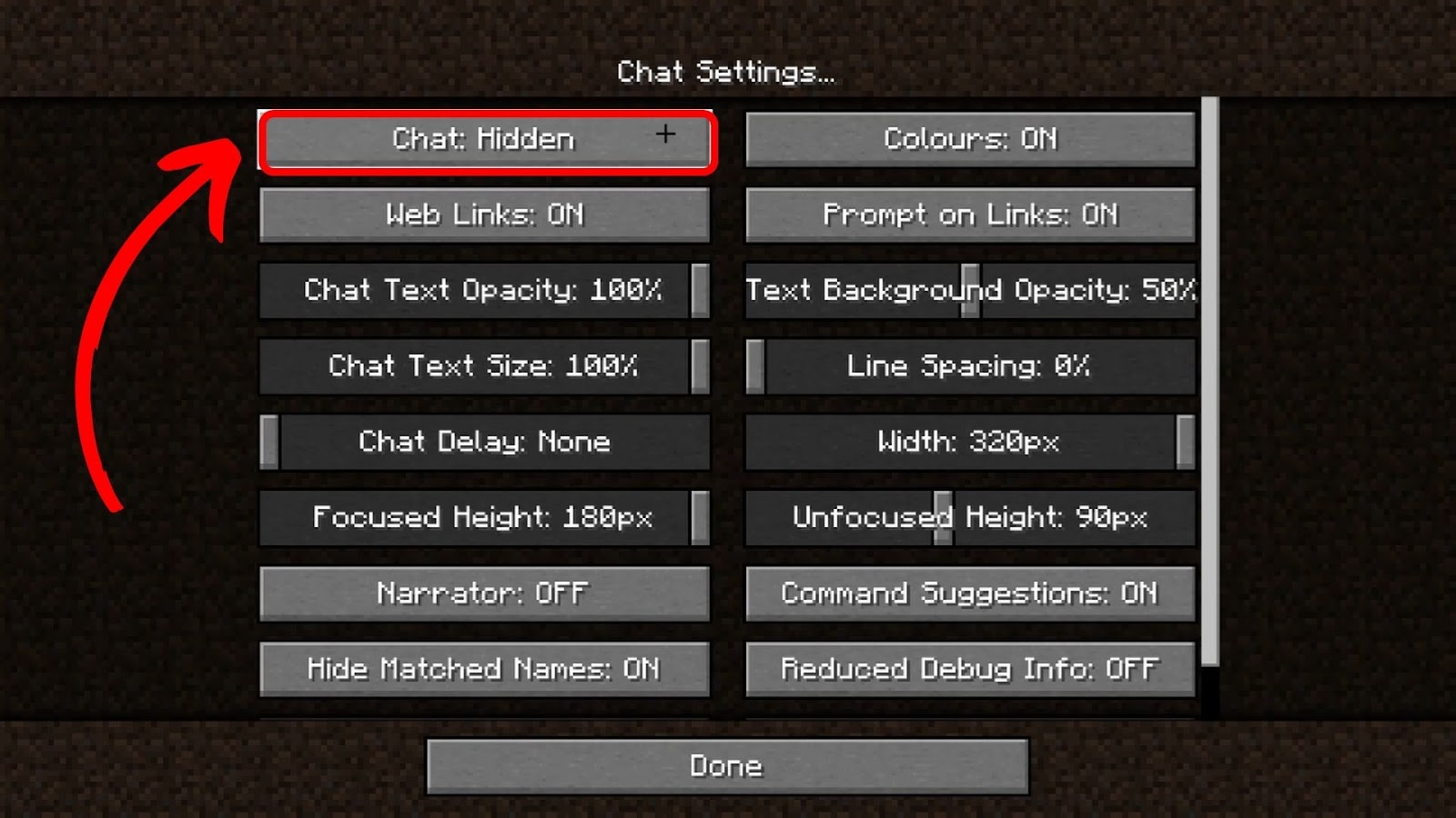 How to Hide Chats in Minecraft