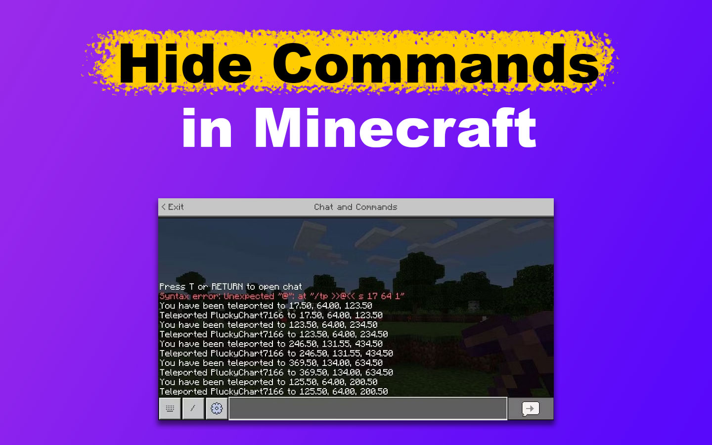 How to Hide Commands in Minecraft