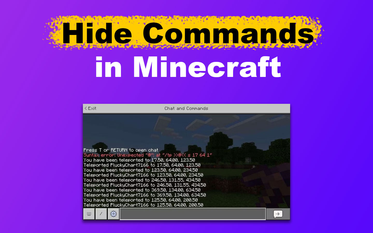 Minecraft commands and cheats