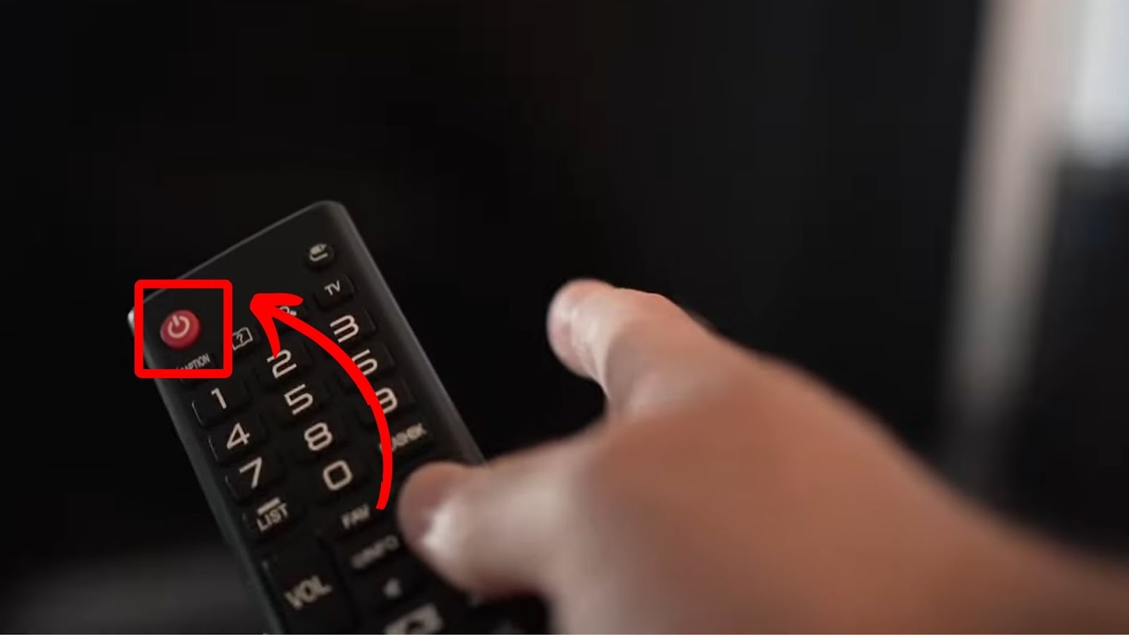Hold The Power Button To Reset Samsung TV
